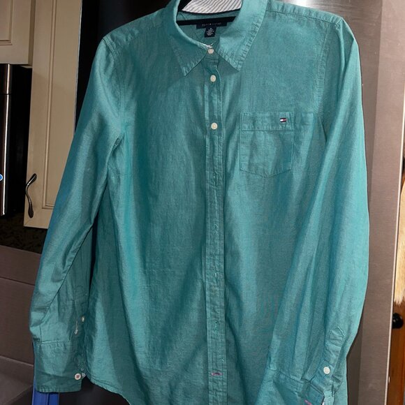 Turquoise Tommy Hilfiger Button Down - Picture 1 of 2